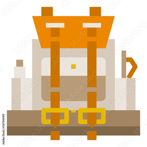 Backpack flat icon