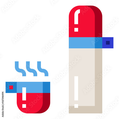 Thermos bottle flat icon