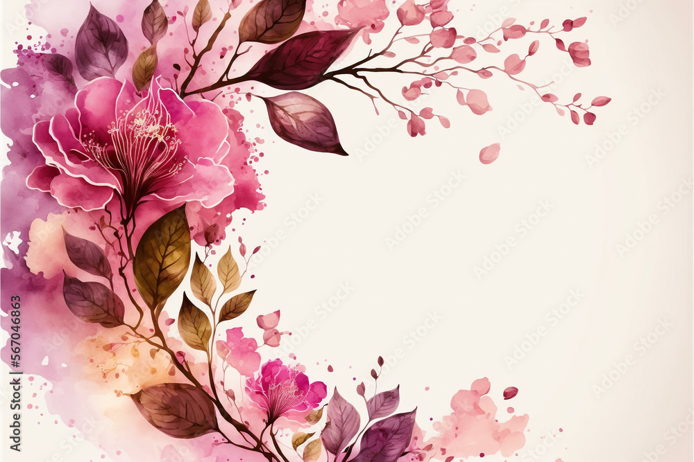 Valentine Background watercolor Generative AI Valentine Background watercolor Generative AI