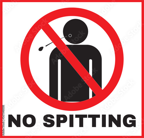 No spitting sign vector
