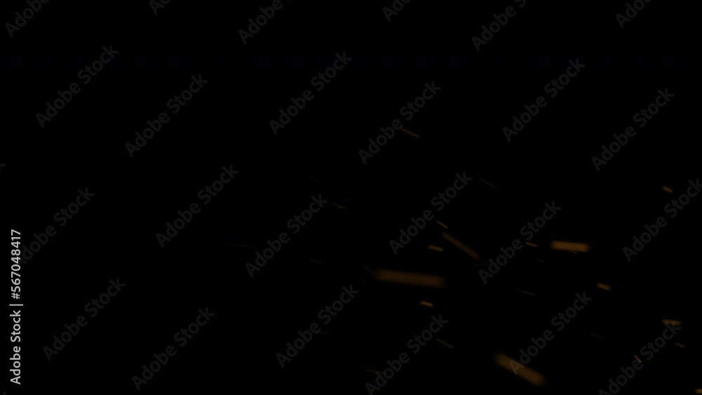 Vidéo Stock Sparks of fire rise with the wind to the left. Transparent ...