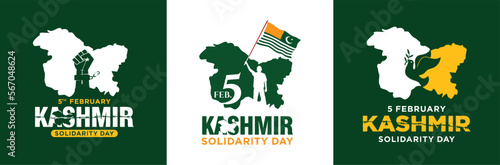 Kashmir Solidarity Day. 5th February. Vector Illustration. 
