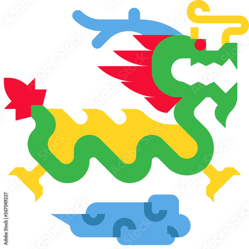 dragon flat icon