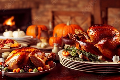 Thanksgiving dinner, Christmas dinner, Turkey, Generative AI