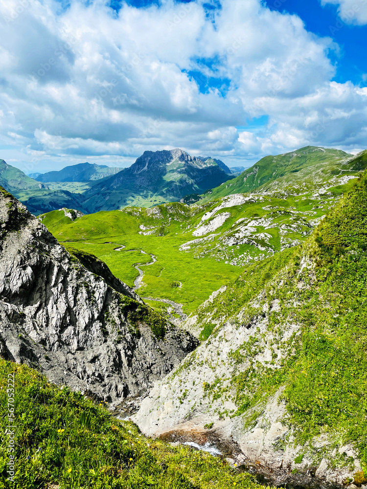 Fototapeta premium Hiking in Lech, Arlberg,