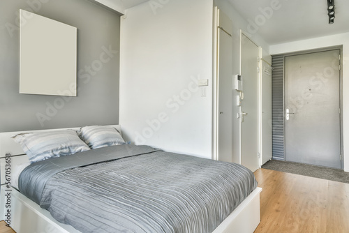 Studio apartment with bed