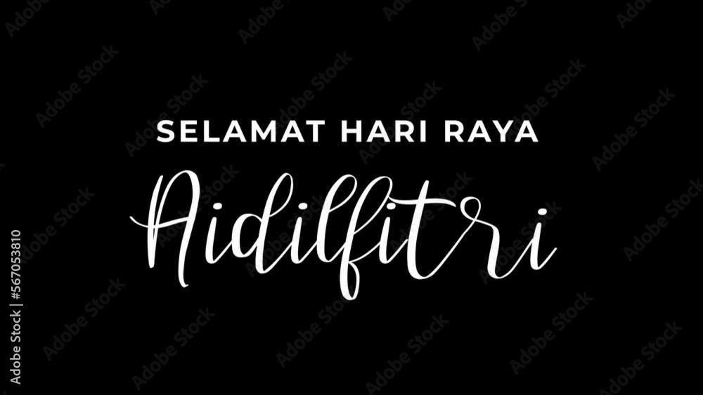 Selamat Hari Raya Aidilfitri text animation in white color on transparent background (Happy Eid Mubarak). easy put in to any video. Selamat Hari Raya Aidilfitri text animation in white color on transparent background (Happy Eid Mubarak). easy put in to any video.