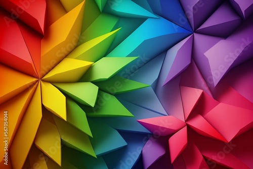 Colorful Origami Flower Background