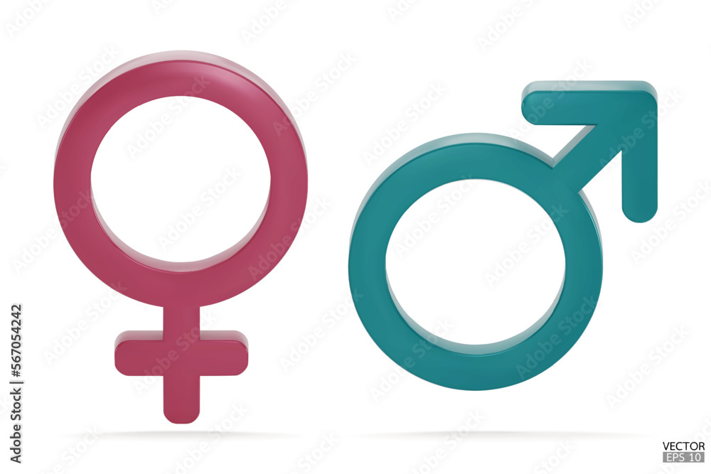 Male and Female symbol icon isolated on white background. Male and female icon set. The symbol for web site, design, logo, app and UI. Gender Icon pink and blue symbol. 3D vector illustration. Male and Female symbol icon isolated on white background. Male and female icon set. The symbol for web site, design, logo, app and UI. Gender Icon pink and blue symbol. 3D vector illustration.