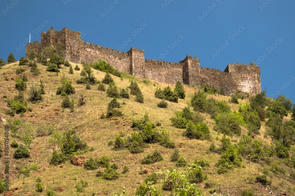 Ruins of medieval Serbian Camelot, called the Maglič Fortress, tucked away safely in the wilderness of central Serbia