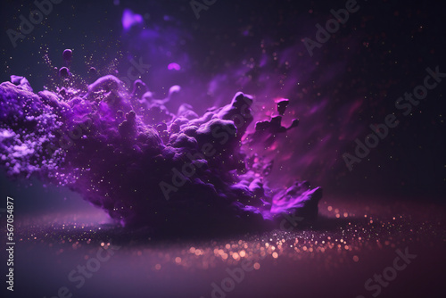 Bright Abstract Lila background illustration - Vector geometric shape - can be used as texture, background or wallpaper - Purple 3d elements - Generative AI.