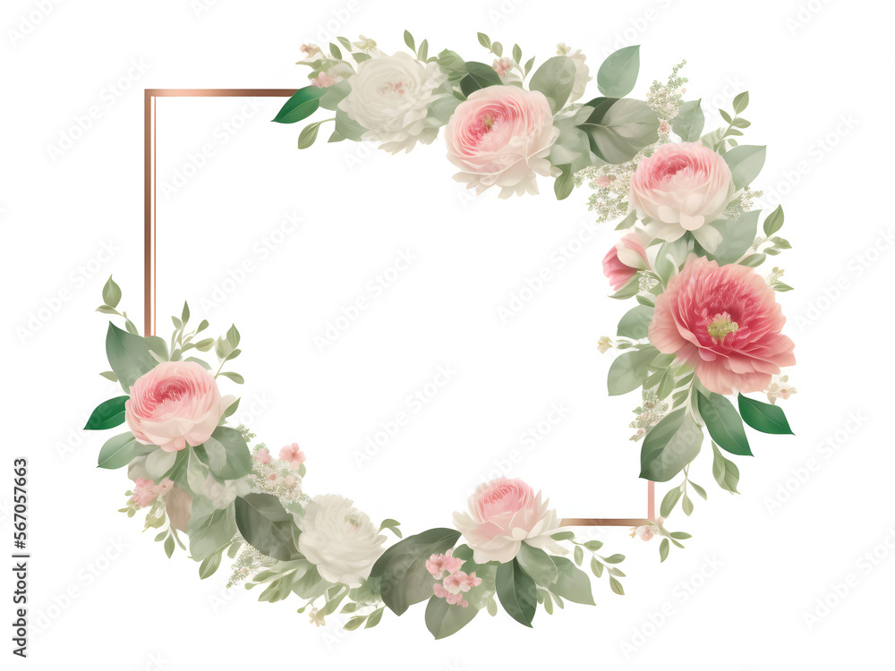 frame with roses frame with roses