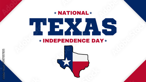 National Texas Independence Day Illustration Banner photo