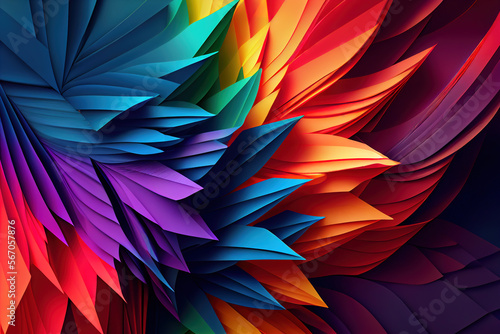 Abstract colorful background image, Ai generated