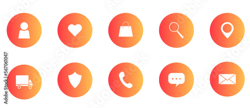 Web essentials. Icons for e-commerce UI.