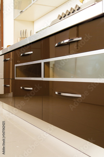 modern kitchen  kitchen sink and cabinet 