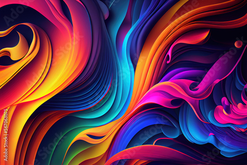 Abstract colorful background image, Ai generated