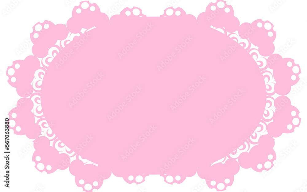 pink frame with lace banner
