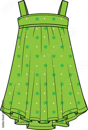 TODDLER KIDS AND TEEN GIRLS WEAR DRESS VECTOR