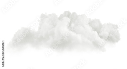 Smooth soft clouds cut out transparency background 3d illustration png file
