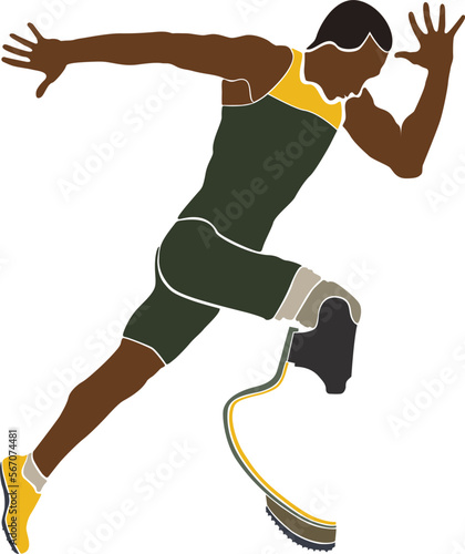 explosive brazilian runner athlete disabled amputee