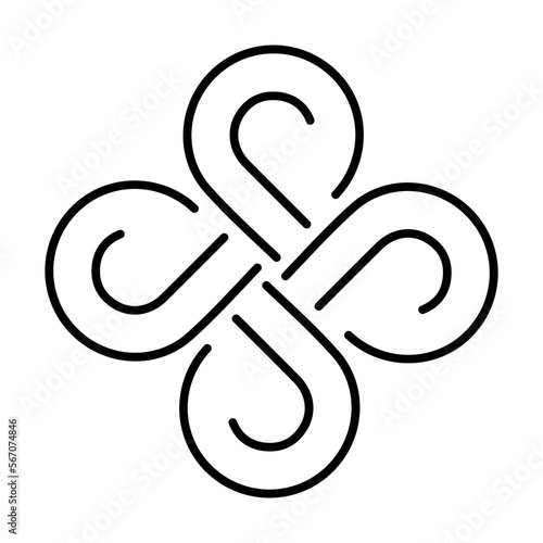 success wealth amulet icon on white background, vector illustration.