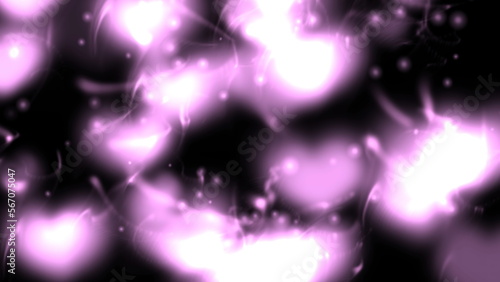 Glow pink in dark glitter abstract background