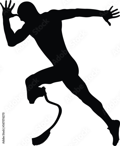 explosive motion athlete runner disabled amputee