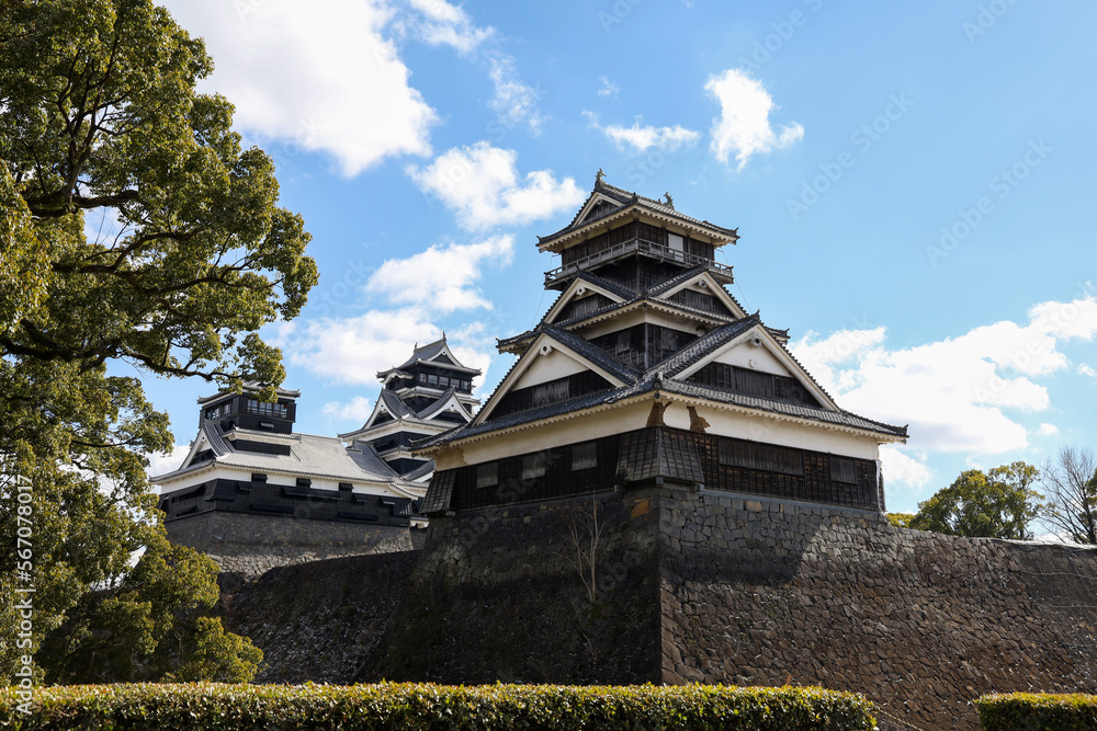 Famous Landscape of Kumamoto Castle in Northern Kyushu, Japan. Famous Landscape of Kumamoto Castle in Northern Kyushu, Japan.