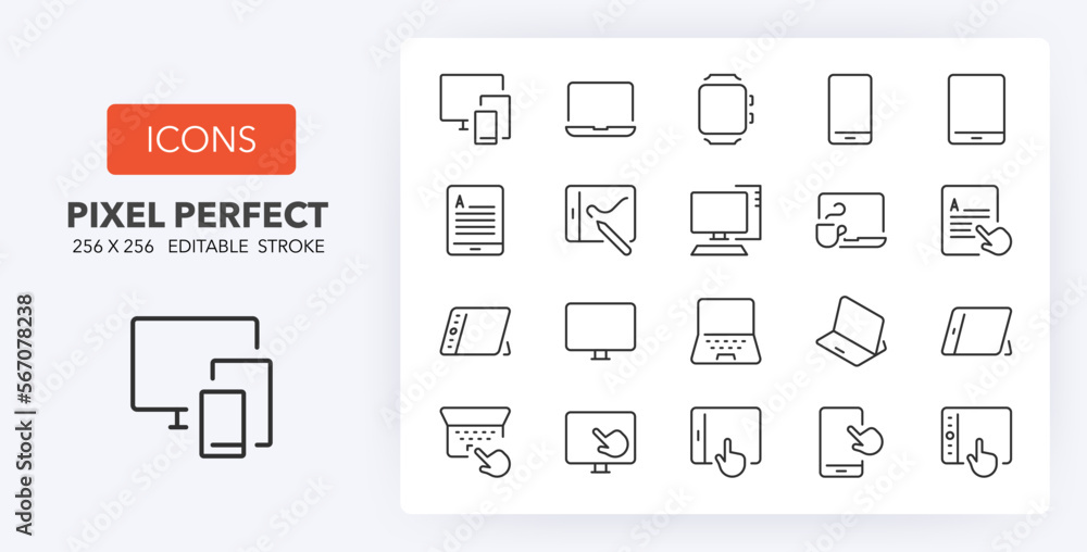 personal devices line icons 256 x 256 personal devices line icons 256 x 256