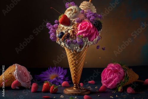 Valentine's Day Sweet Ice-cream cone