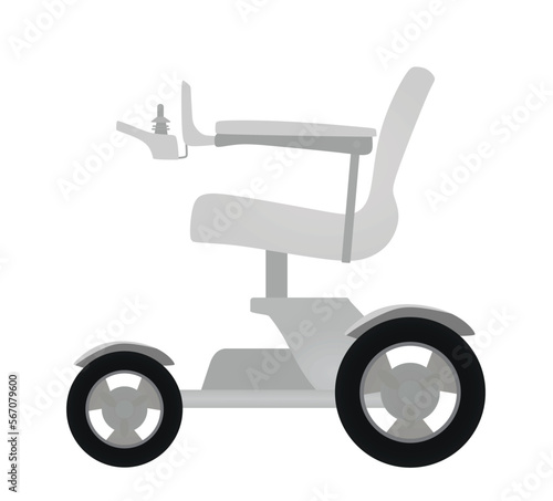 Electric wheel chair. vector illustration