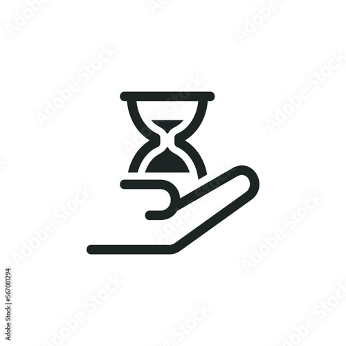 Give time icon isolated on white background