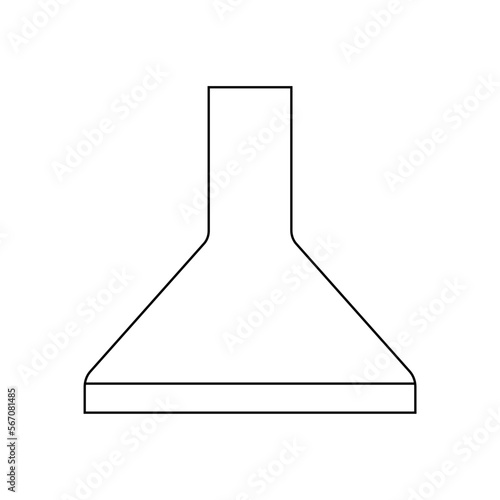 Simple range hood icon in a line style. Vector kitchen element isolated on a white background