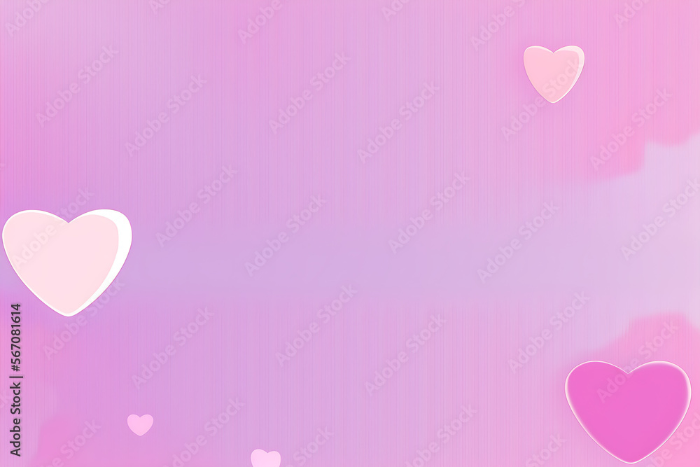 pink heart background, valentine’s day, wallpaper design. Created with Generative AI
