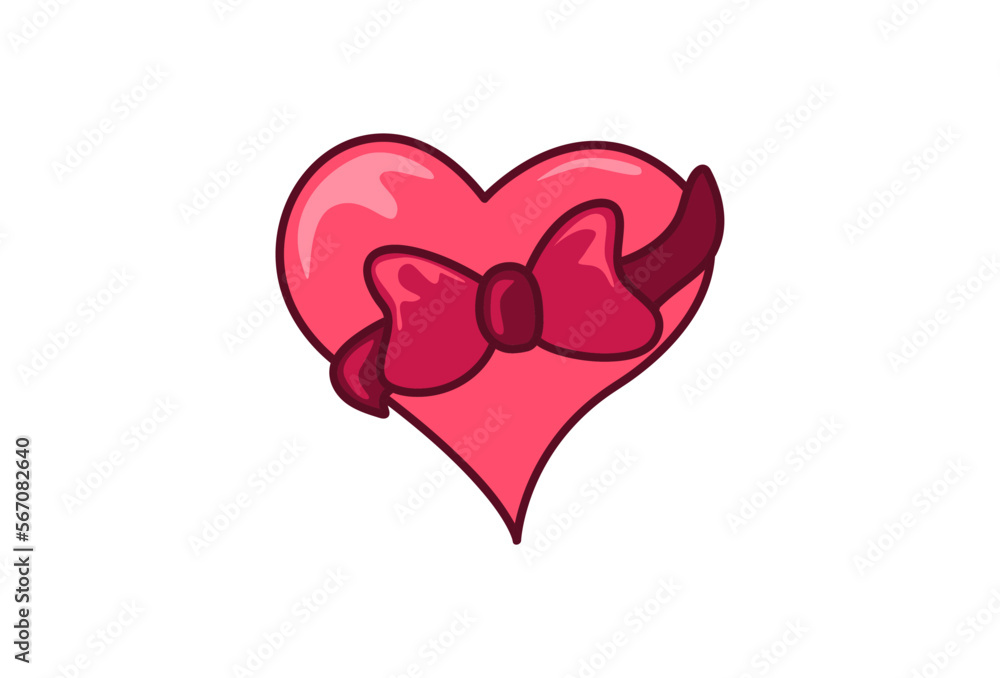 Valentine Gift Logo Vector, Icon, Emblem, Gift Shop Logo Design Concept, Creative Symbol.