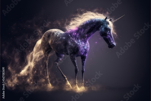 Amazing lovely unicorn background design, colorful isolated high resolutions generative ai