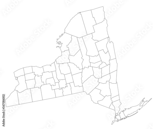 Highly Detailed New York Blind Map.