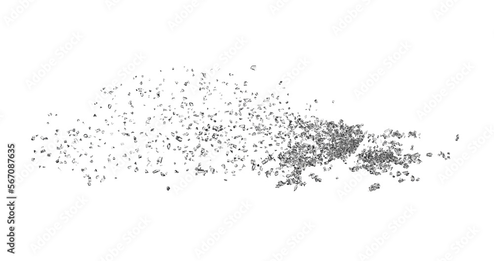 Shattered glass debris isolated transparent background 3d rendering
Shattered glass debris isolated transparent background 3d rendering