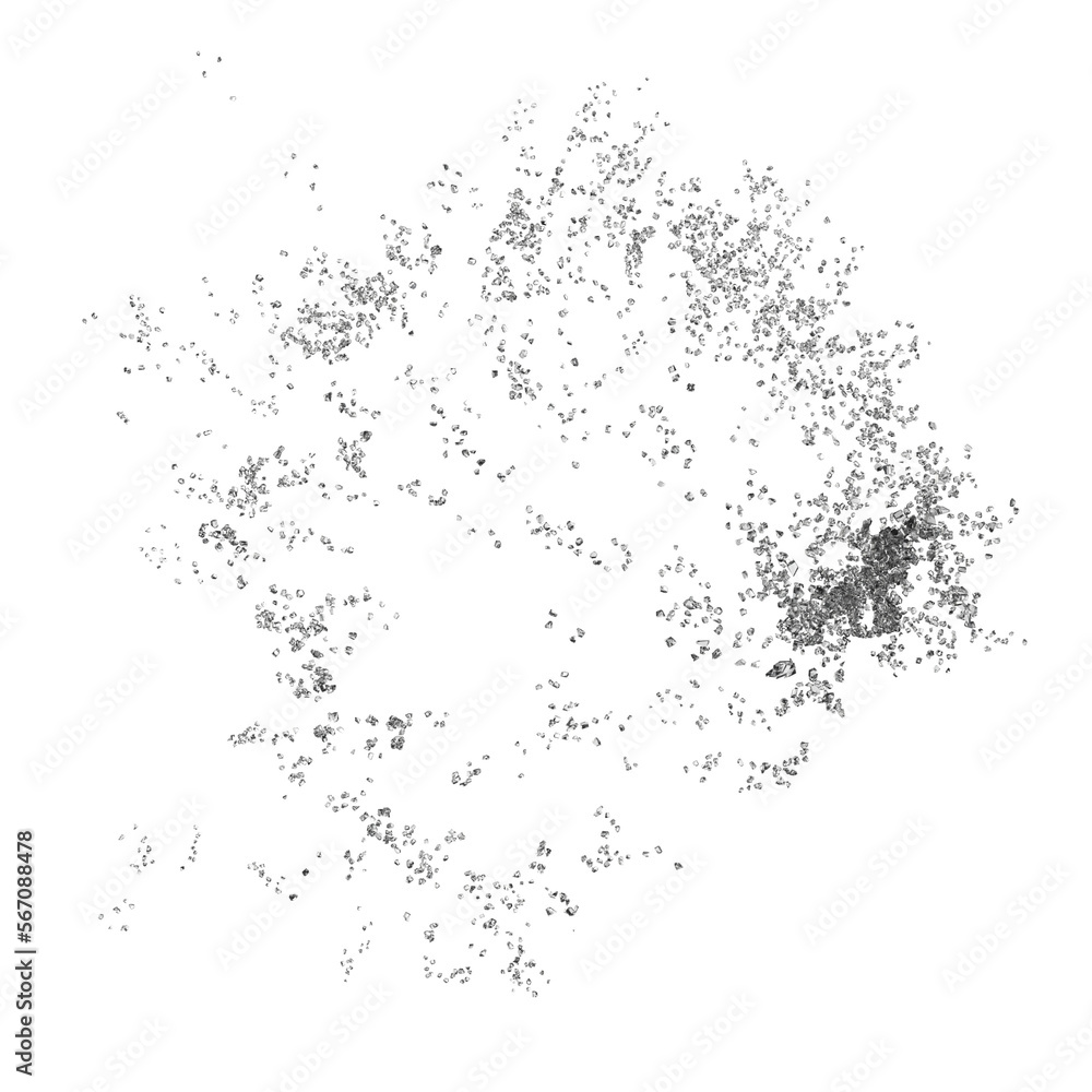 Shattered glass debris isolated transparent background 3d rendering
Shattered glass debris isolated transparent background 3d rendering