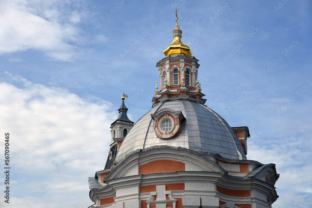 Architecture of Trinity Sergius Lavra, Sergiev Posad, Moscow region, Russia. Popular landmark.