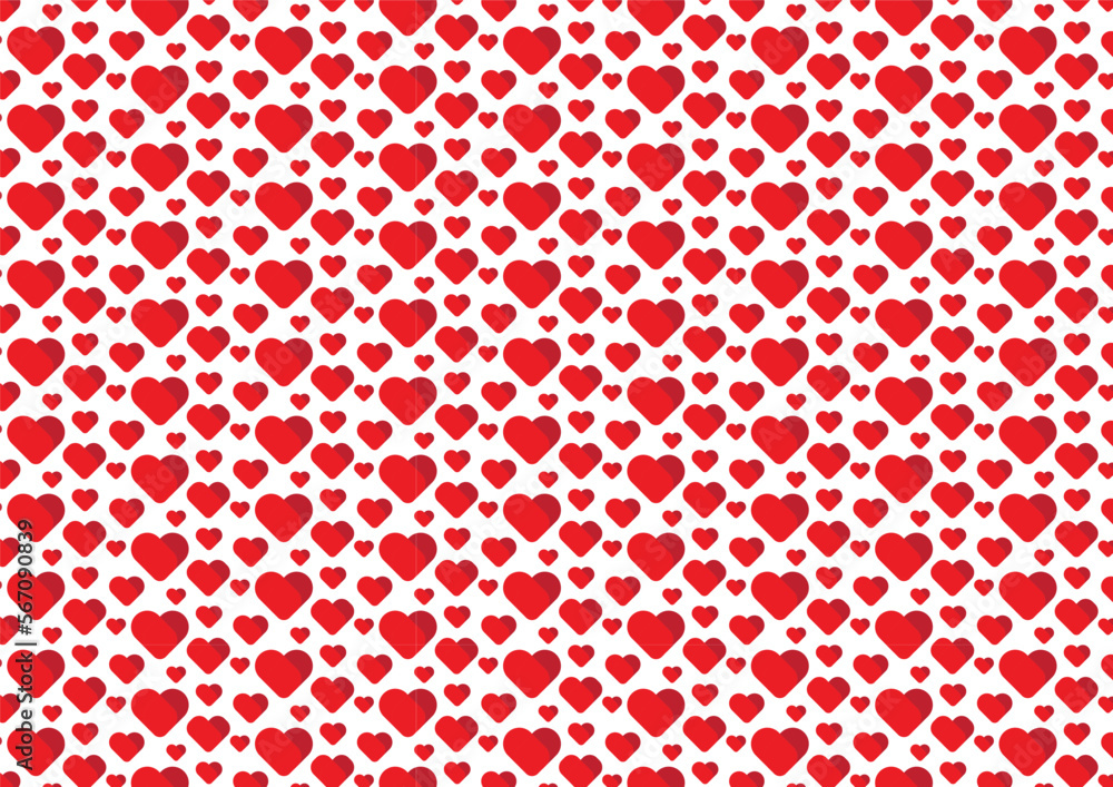 Vector love pattern in red. Perfect for Valentine's Day events