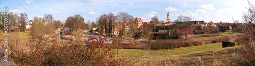 Panorama einer historische Altstadt aus dem Mittelalter