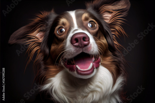 Dog with funny face .Generative AI © Rade11 Photography