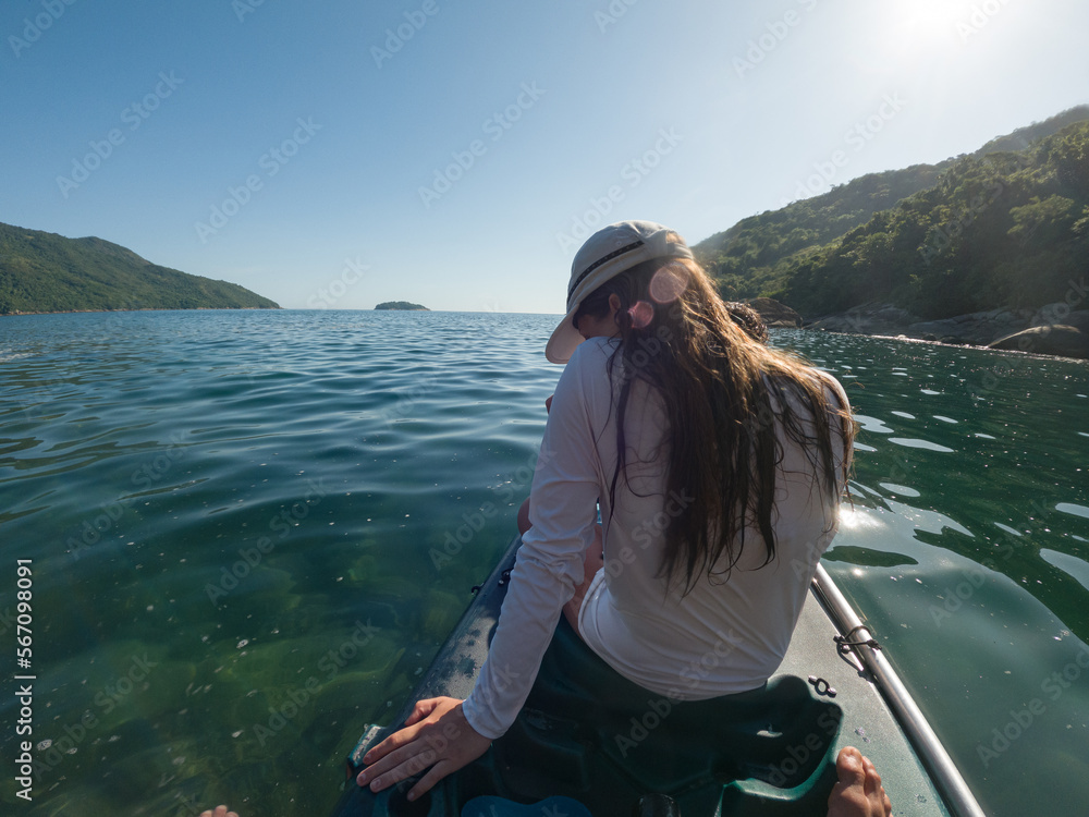 woman on the kayak