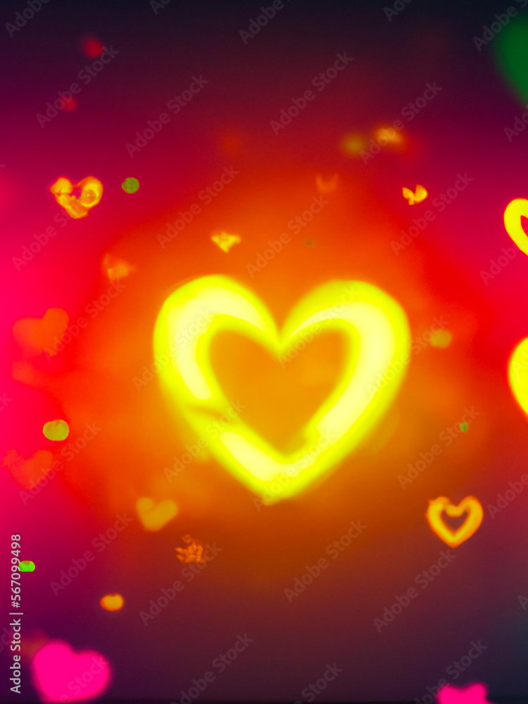 Colorful lovely Hearts background – Love and Valentine Day concept - Generative AI illustration Colorful lovely Hearts background – Love and Valentine Day concept - Generative AI illustration