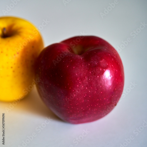 apples lie on a white background