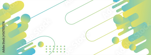 Colorful template banner with gradient color. Design with liquid and circle shape vector. eps 10