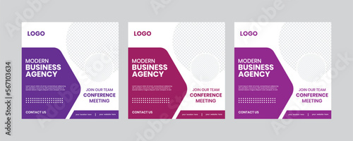 Corporate business minimal social banner, advertising abstract web banner, company promo, offer, photo elements