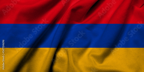 3D Flag of Armenia satin